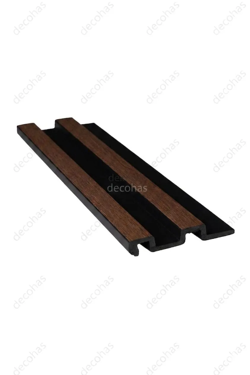Ahşap Siyah Polimer Lambri Duvar Paneli 12 cm - 2