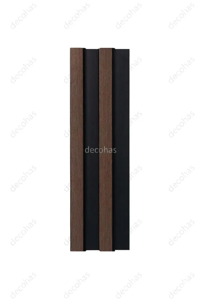 Ahşap Siyah Polimer Lambri Duvar Paneli 12 cm