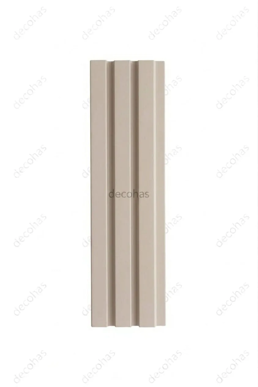 Bej Polimer Lambri Duvar Paneli 12 cm