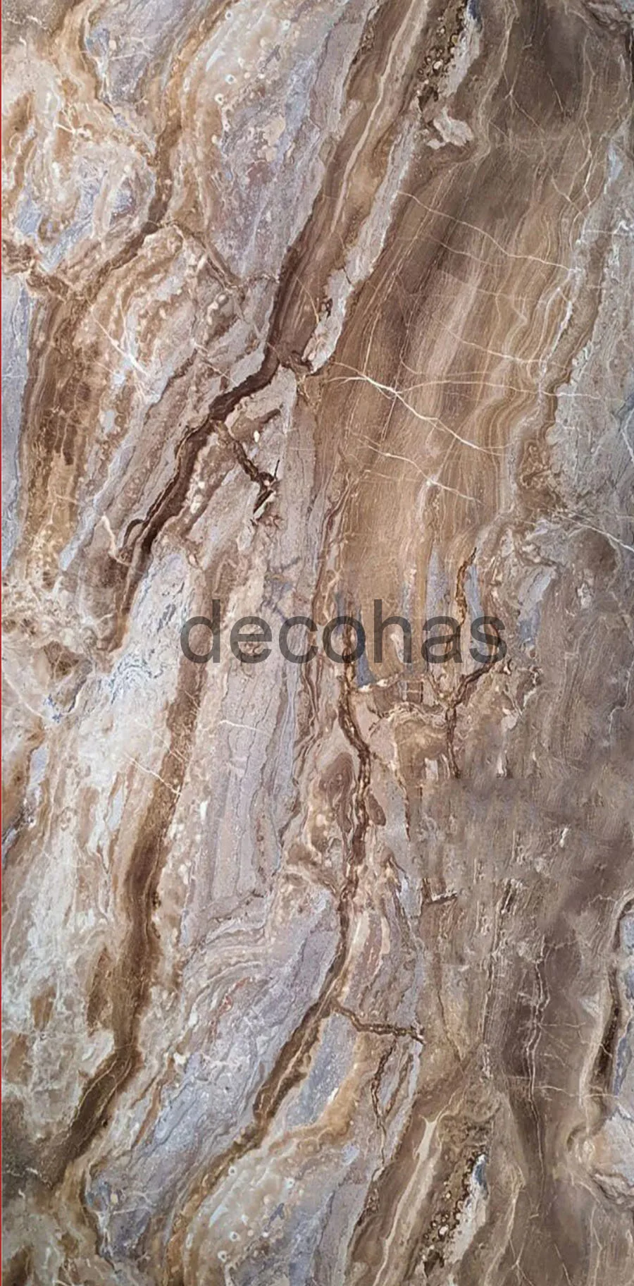 Brown Blue  Mermer Desenli Pvc Duvar Paneli 122x244 cm