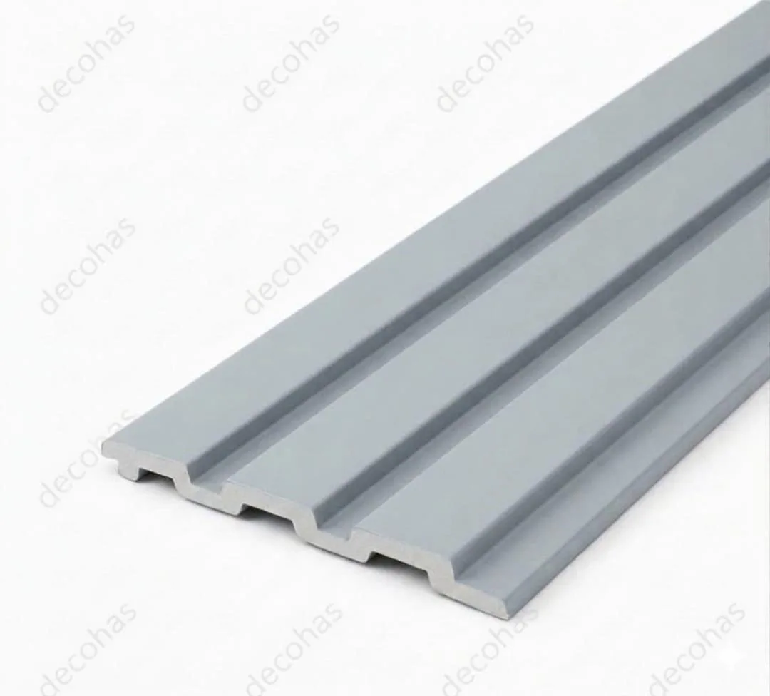 Soft Gri Polimer Lambri Duvar Paneli 12 cm - 2