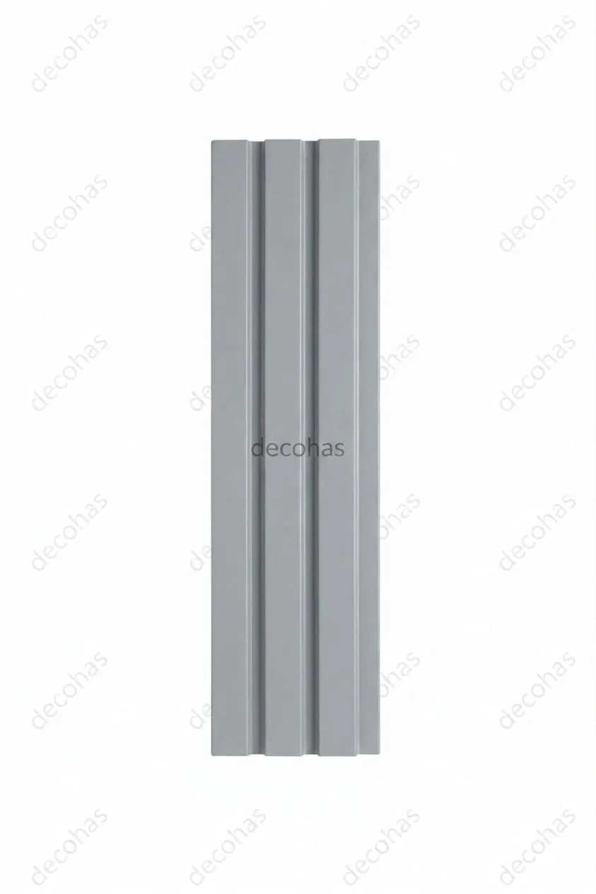 Soft Gri Polimer Lambri Duvar Paneli 12 cm