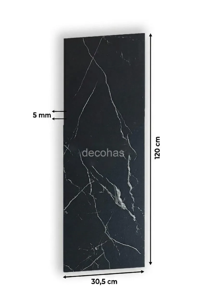SPC Parke Black Marble Mermer Desenli-Su Geçirmez Zemin Paneli 30,5x120 cm(1m²) - 2