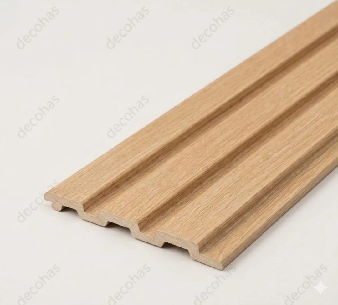 Teak Polimer Lambri Duvar Paneli 12 cm - 2