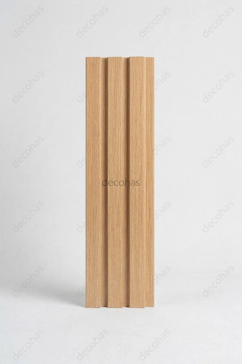 Teak Polimer Lambri Duvar Paneli 12 cm